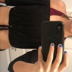 Pacsun tie front crop top